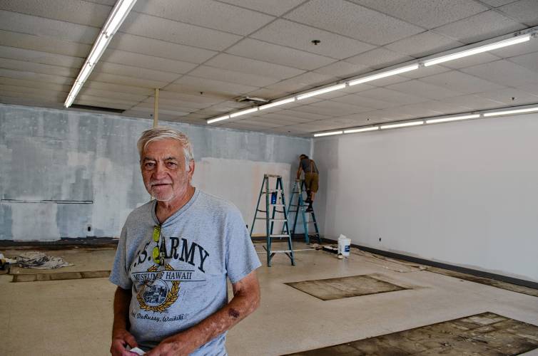 John Dodge in the space slated to become the North Quabbin Veterans Center. Town officials have issued a Request for Proposals for the site after learning that such a process had to be followed. John Dodge in the space slated to become the North Quabbin Veterans Center. Town officials have issued a Request for Proposals for the site after learning that such a process had to be followed.