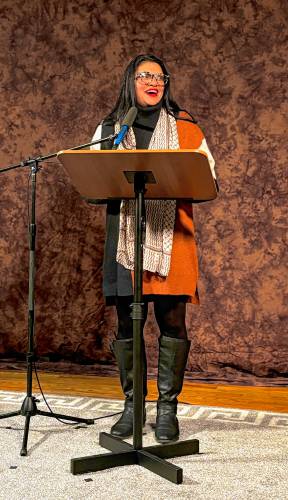 Michigan U.S. Rep. Rashida Tlaib, speaking at UMass last Friday night, is the first Palestinian American to be elected to the U.S. Congress, and one of the first two Muslims to be elected to the office (alongside Ilhan Omar of Minnesota).
