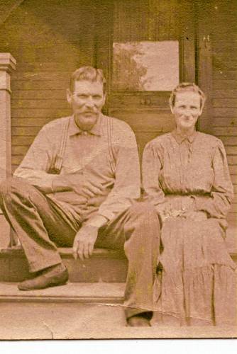 Doris Lake's great-grandparents, Albert and Mary Jane Keeler Hewitt. Lake discovered while building her family tree that her great-grandmother was born Mary Jane Keeler. Her name became Jenny Perine when she was adopted by Alonzo and Mary Perine, after her father died in 1876.