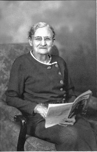 Jenny Keeler Hewitt in her later years. Hewitt was the great-grandmother of Doris Lake, a member of the North Quabbin Tree Climbers, a genealogy group which meets every Tuesday at the Athol Public Library. 