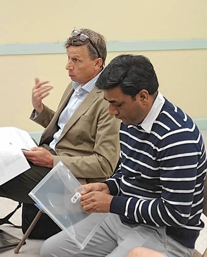 Attorney Valerio Romano and Phillipston businessman Monil Patel met with the  Selectboard to discuss plans for a retail cannabis business at 325 State Road/Route 2A. The store would be located next to Phillipston Liquor & Variety, which is owned by Patel. 
