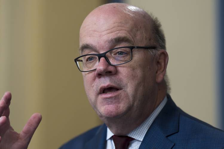 FILE - U.S. Rep. Jim McGovern, D-Mass., addresses colleagues at the Capitol in Washington, June 11, 2024. (AP Photo/J. Scott Applewhite, File)