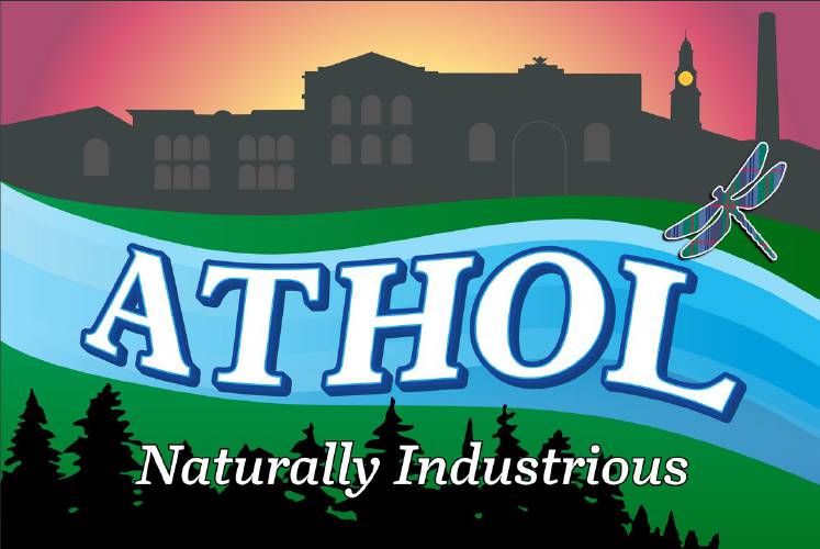 A mockup design created by Jack Lyman of Lyman Signs of Phillipston for Athol’s wayfinding project. 