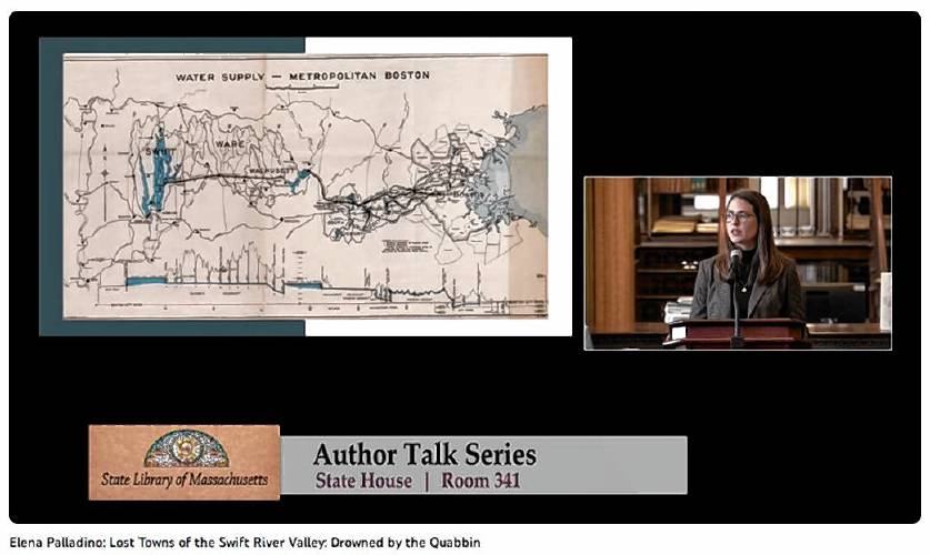 With hopes of providing  context for proposed legislation, Ware author Elena Palladino was the featured speaker at the State Library Author Talks Series on Wednesday.