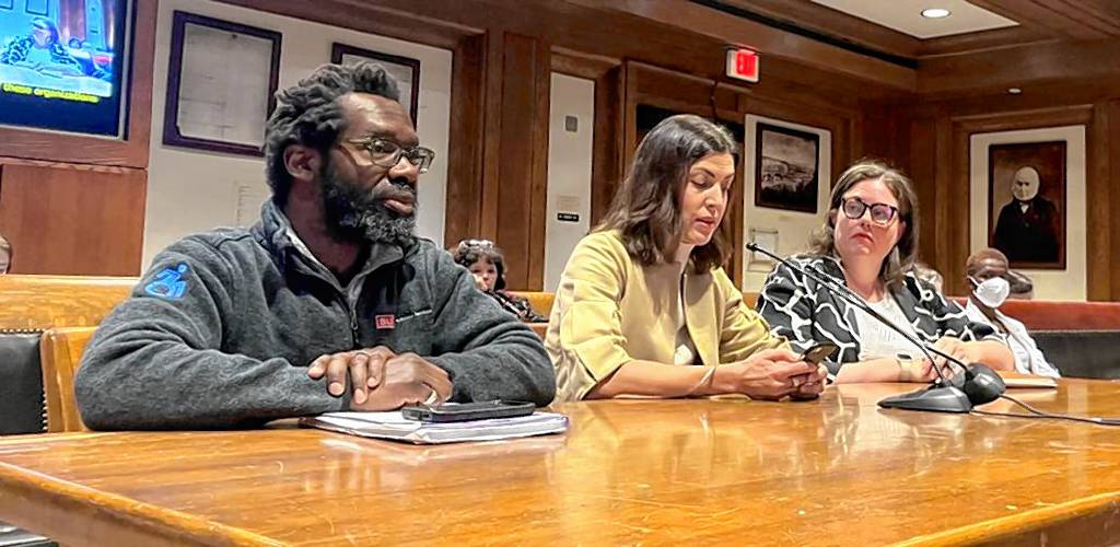 Christopher Robinson of Think Outside the Vox, Nicole Agois of Open Door Arts, and Emily Ruddock of MASSCreative urged lawmakers at a committee hearing Tuesday to increase funding for accessibility initiatives at arts and culture organizations.
