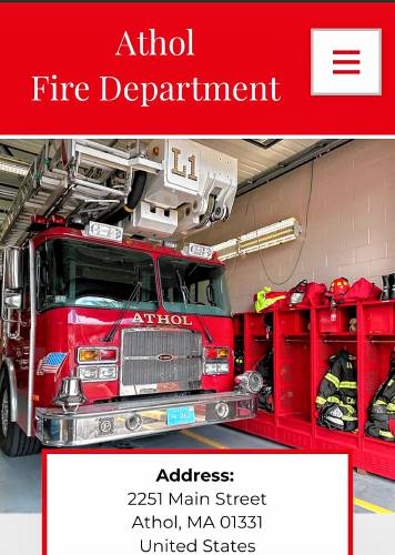 The Athol Fire Department’s new website includes analytics on calls responded to, a staff list and applications for different kinds of permits. 