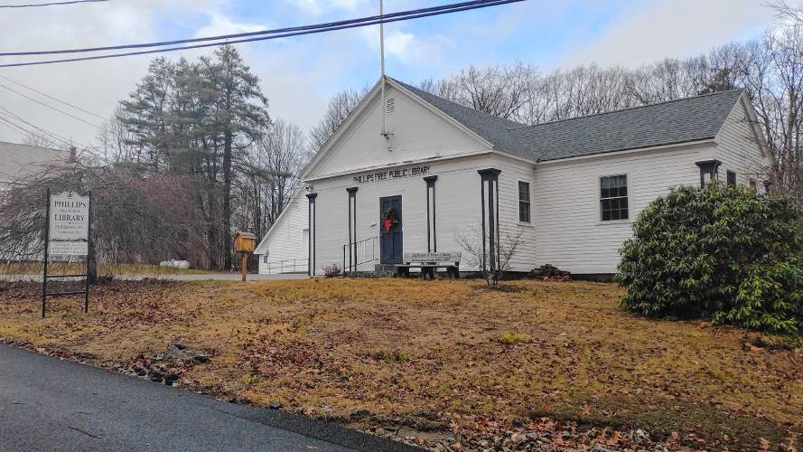 Phillips Free Public Library in Phillipston. Town officials hope to restore the level of the floor in the 232-year-old structure.