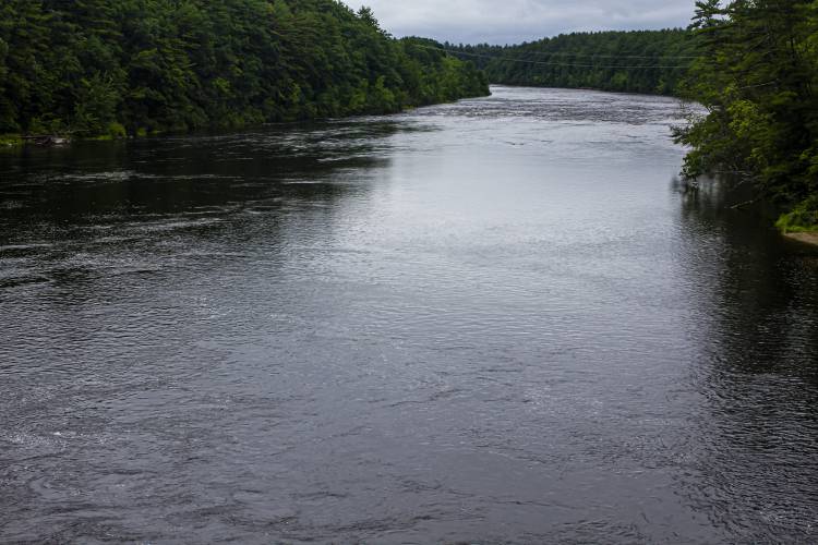 The Merrimack River is up to its banks on Monday, July 12, 2021 compared to last year. The Merrimack River is up to its banks on Monday, July 12, 2021 compared to last year.